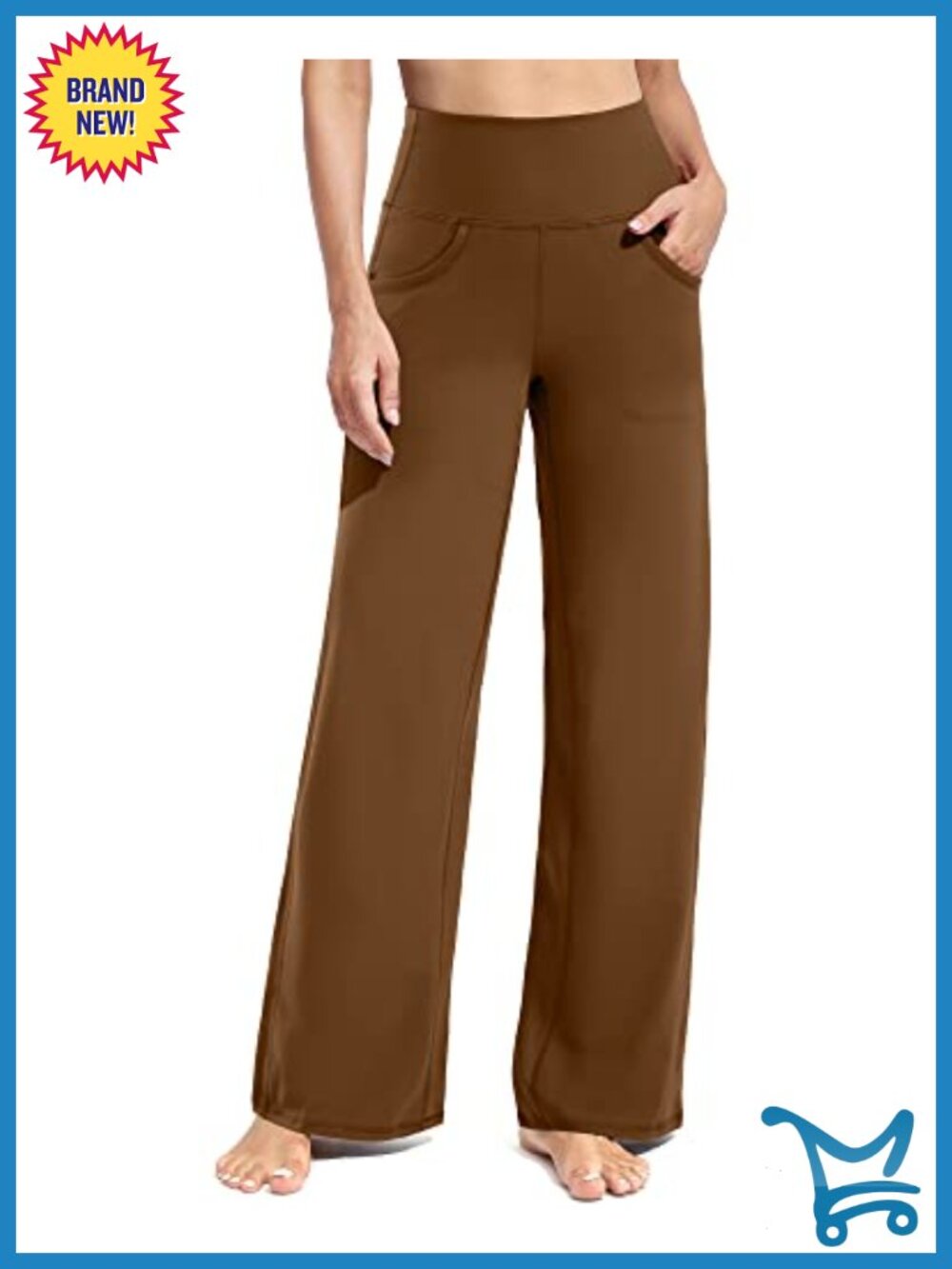Wide Leg Yoga Pants with Pockets High Waist Stretch Lounge